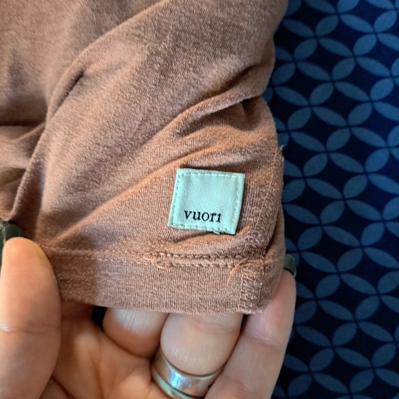 XL Vuori Halo Performance Crop Top Light Terracotta Heather - Picture 8 of 9